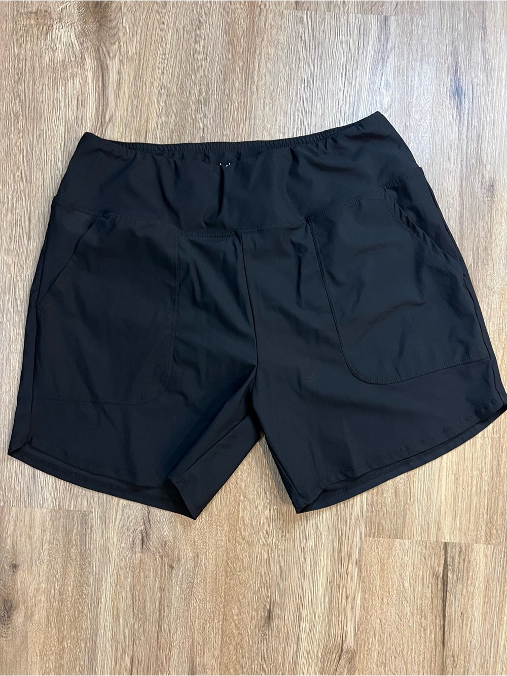 Baleaf Black Athletic Pull-On Shorts with Front Pockets